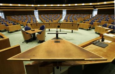 De plenaire zaal van de Tweede Kamer